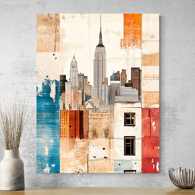Tableau New York Couleur Abstraite