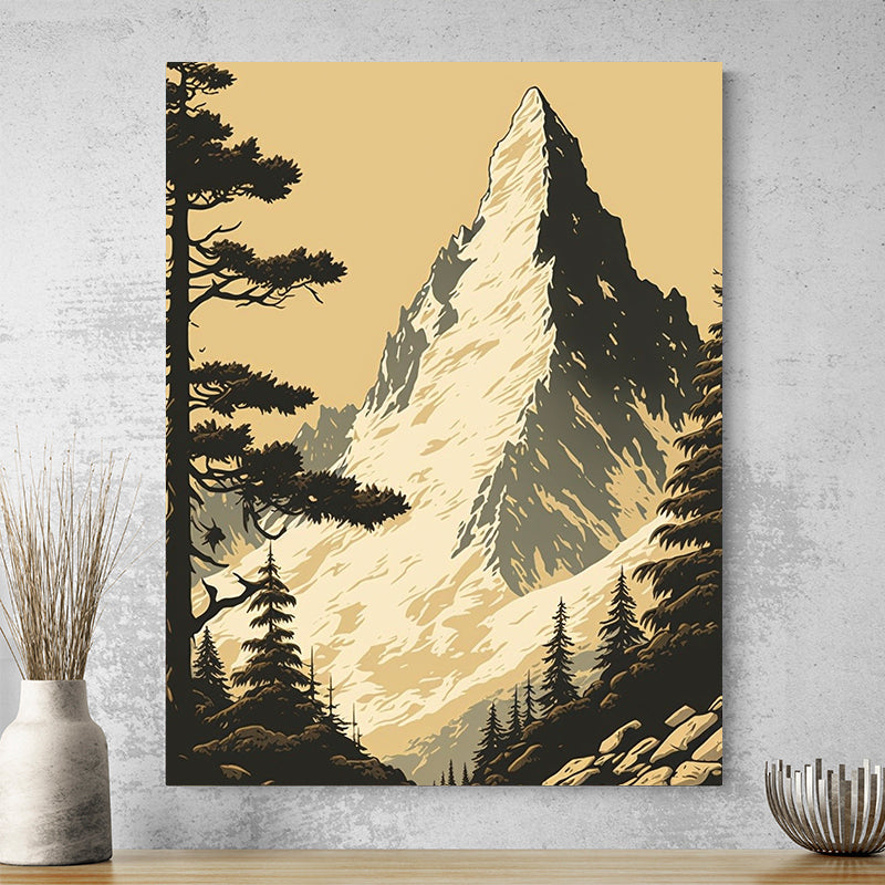 Tableau Montagne Vintage