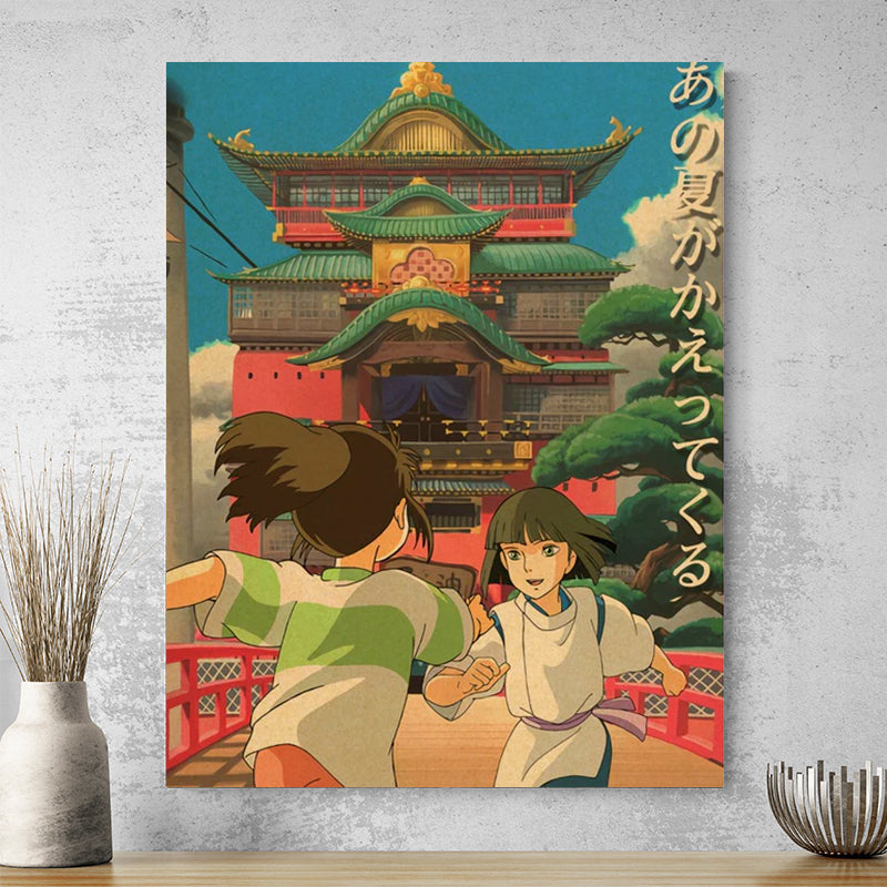 Tableau Ghibli Chihiro Et Haku