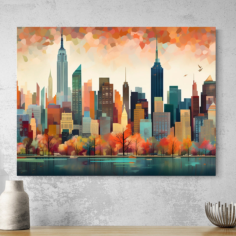 Tableau New York Abstrait