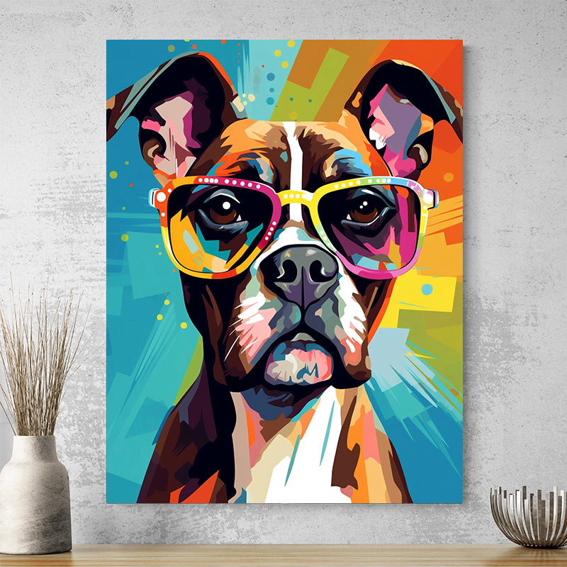 Tableau Chien Coloré