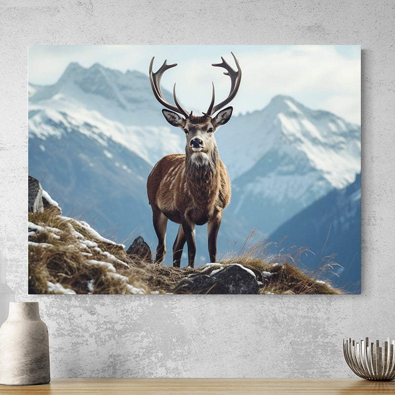 Tableau Cerf Montagne