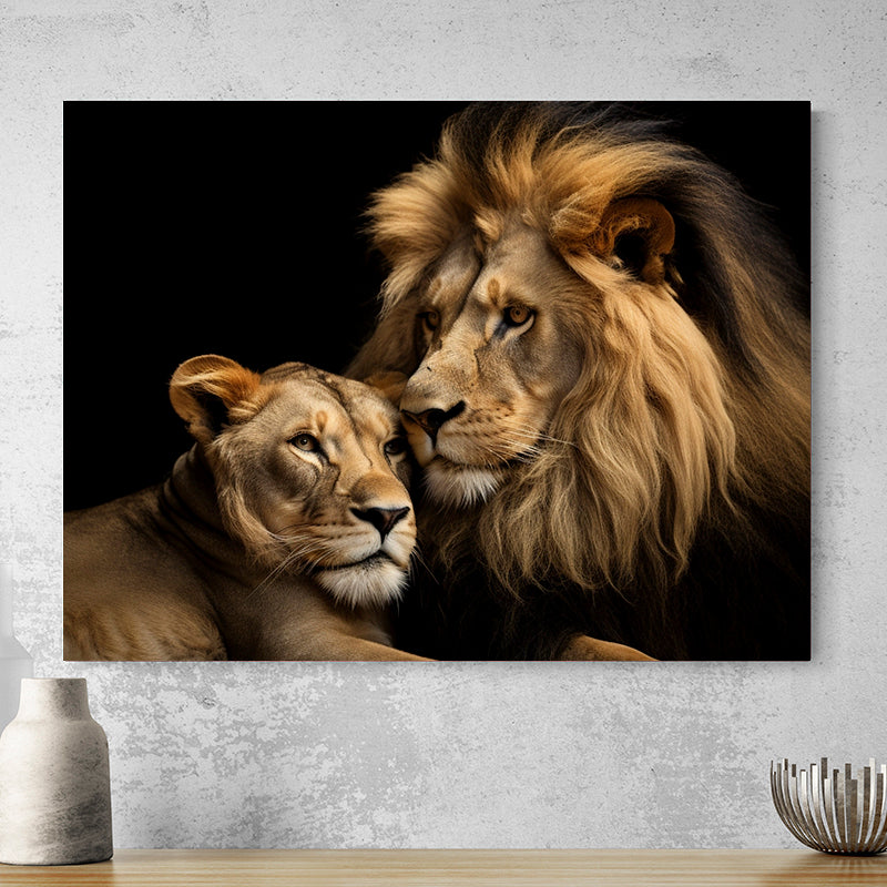 Tableau Lion Et Lionne