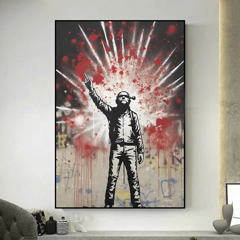 Tableau Banksy | Le Street Art Urbain Engagé dans Votre Salon