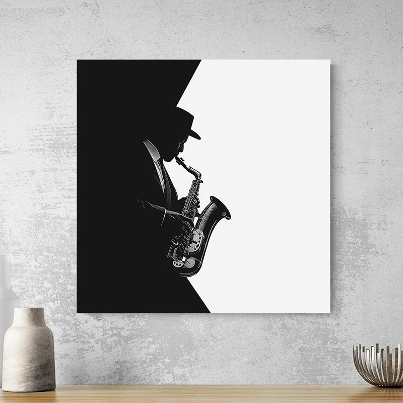 Tableau Noir Et Blanc Jazz