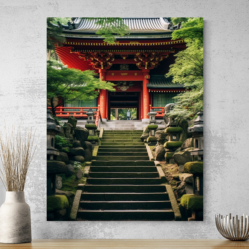 Tableau Japonais Temple Traditionnel