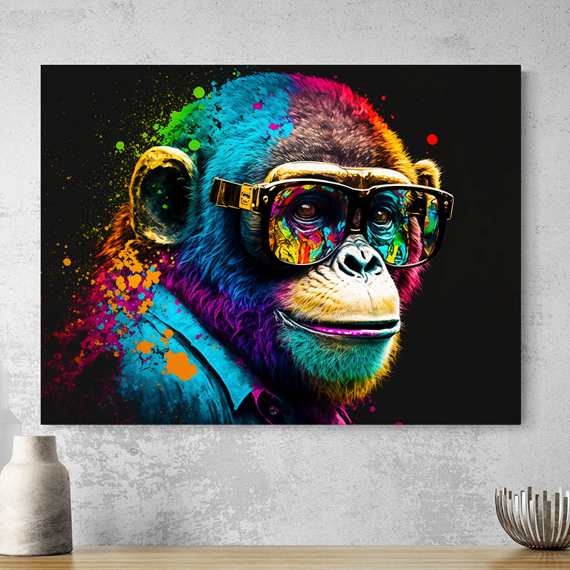 Tableau Singe Pop Art Costume