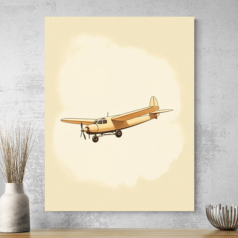 Tableau Avion vintage minimaliste