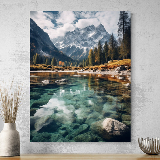 IDEA4WALL «Pastel Watercolor», bleu sarcelle, forêt abstraite, paysage encadré sur toile, art IDEA4WALL «Pastel Watercolor», bleu sarcelle, forêt abstraite, paysage encadré sur toile, art