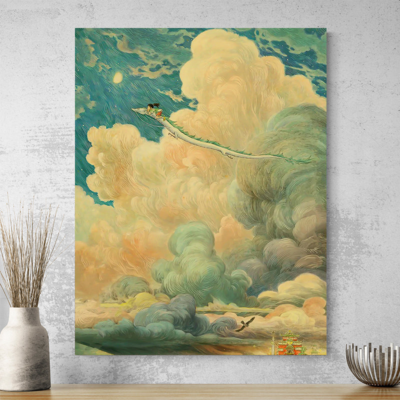 Tableau Ghibli Chihiro Dragon