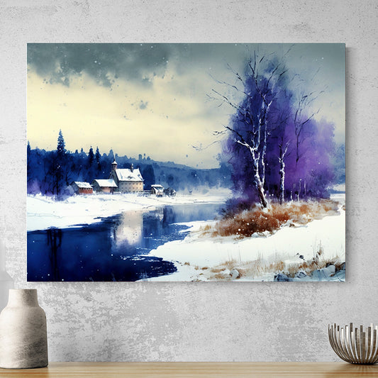 Tableau De Paysage D'Hiver