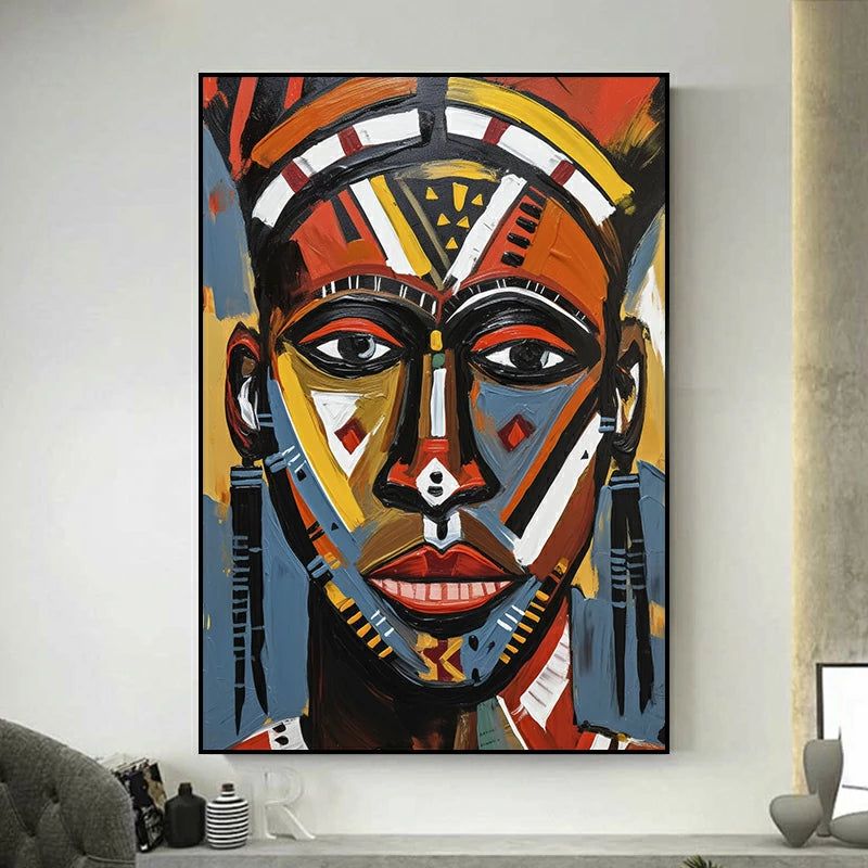 tableau art abstrait africain