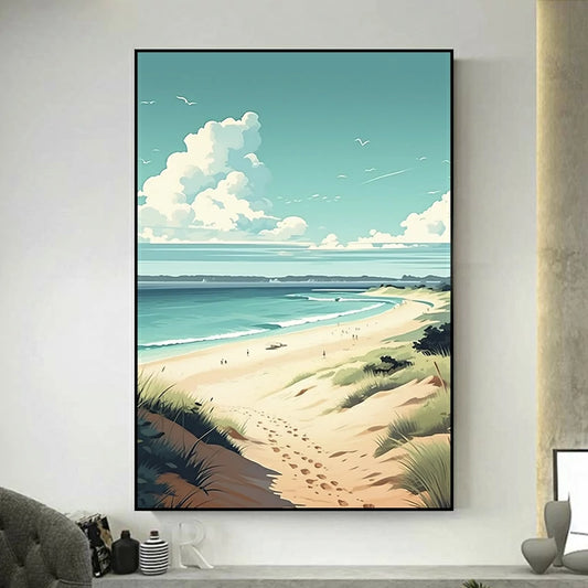 tableau paysage bord de mer