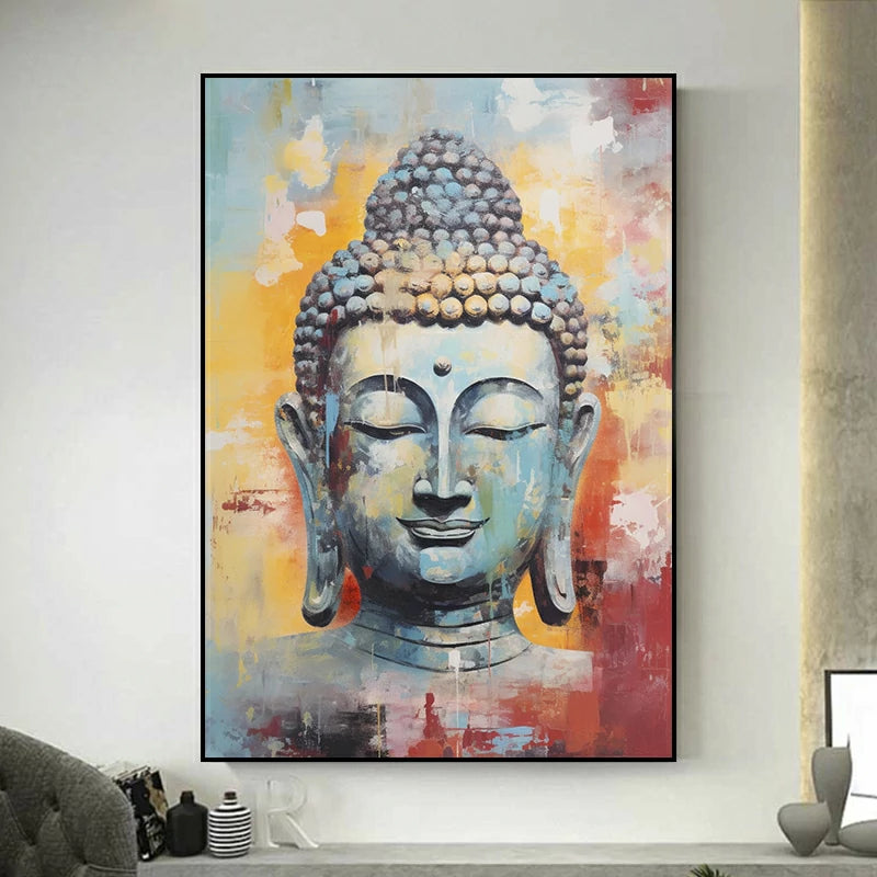 tableau bouddha abstrait
