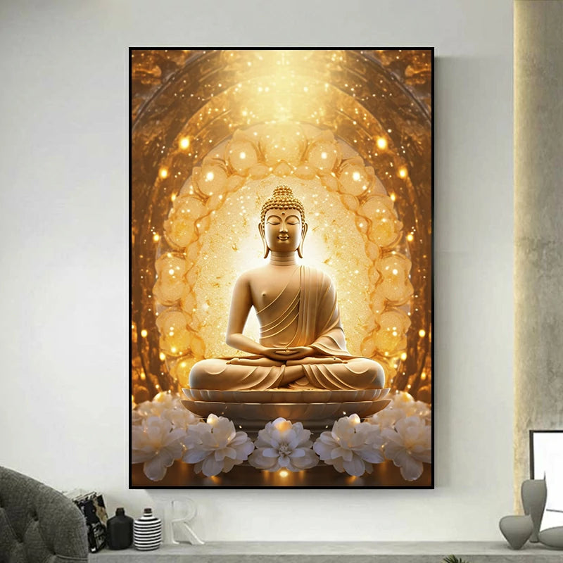tableau bouddha lumineux