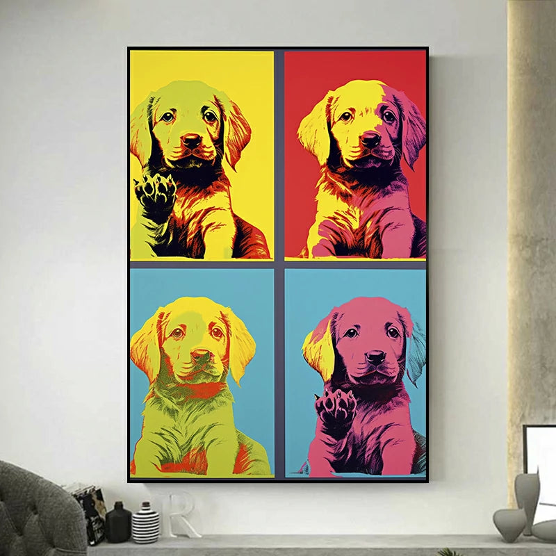 tableau chien pop art