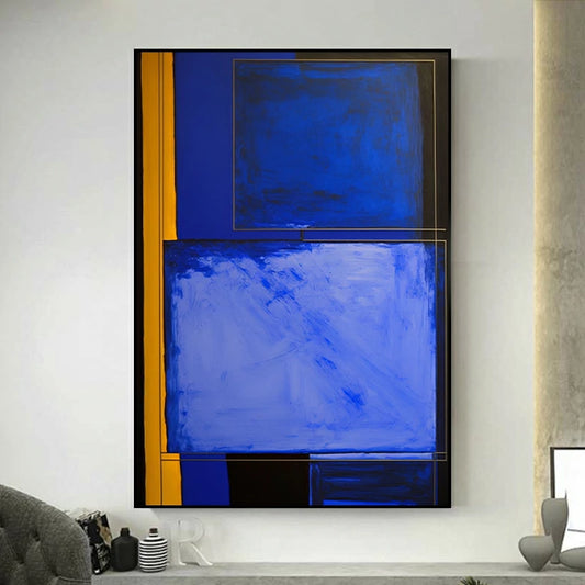 tableau contemporain bleu