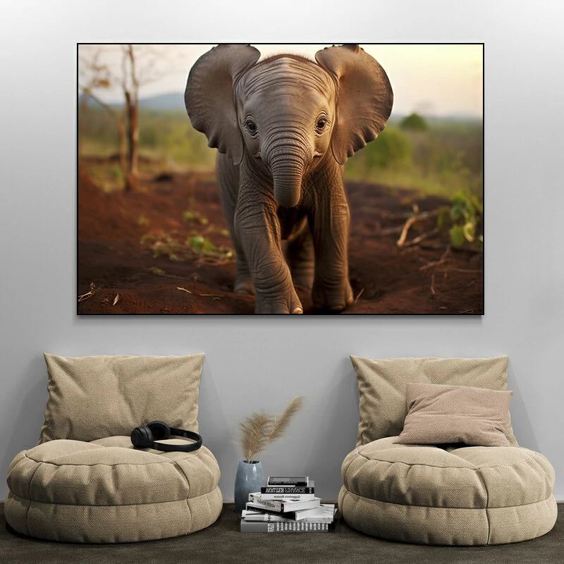 tableau elephant chambre bebe