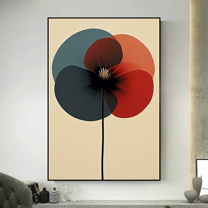 tableau fleur minimaliste