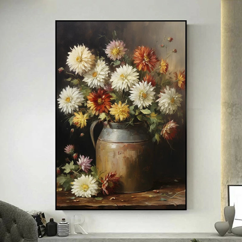 Tableau Fleurs vintage