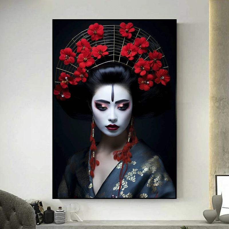 tableau japonais geisha