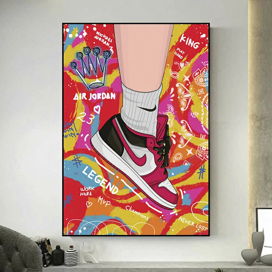 tableau moderne street art nike