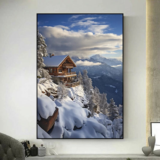 tableau montagne hiver