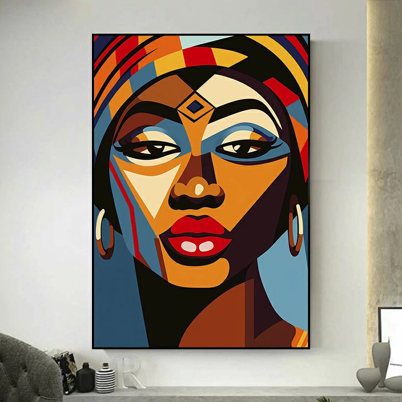 tableau multicolor africain