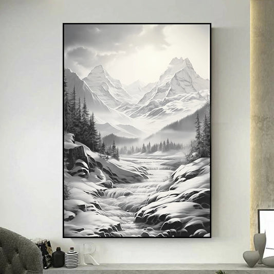 tableau paysage montagne