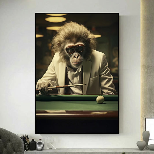 tableau singe billard