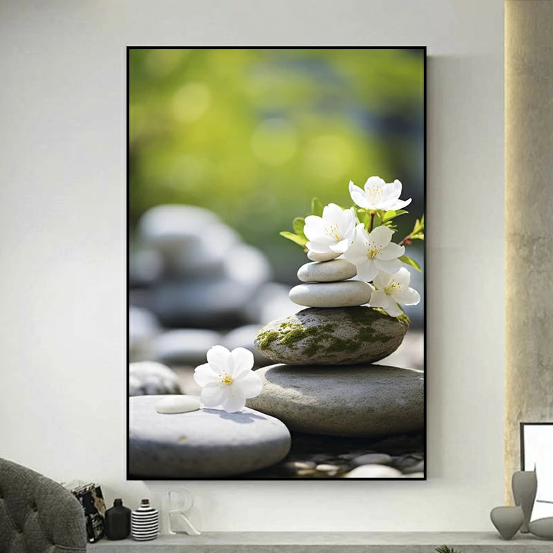 tableau-zen-fleur-blanche