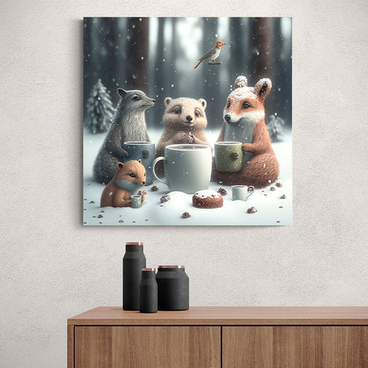 tableau animaux hiver