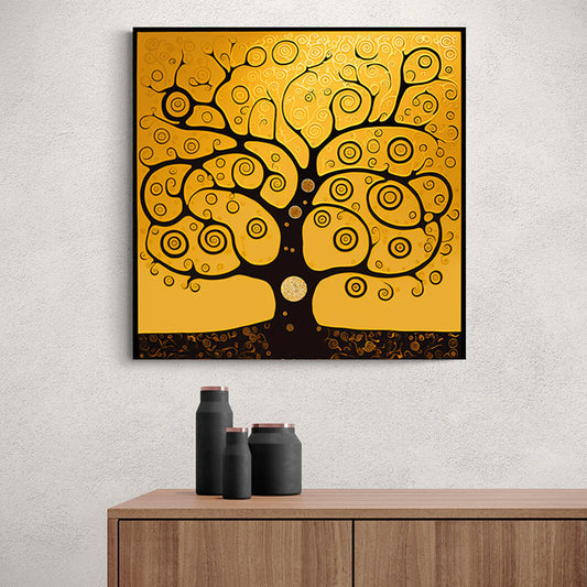 tableau arbre de vie jaune