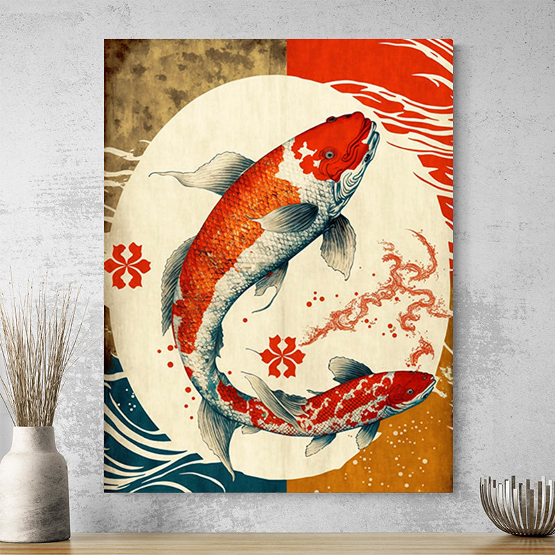 tableau japonais poisson