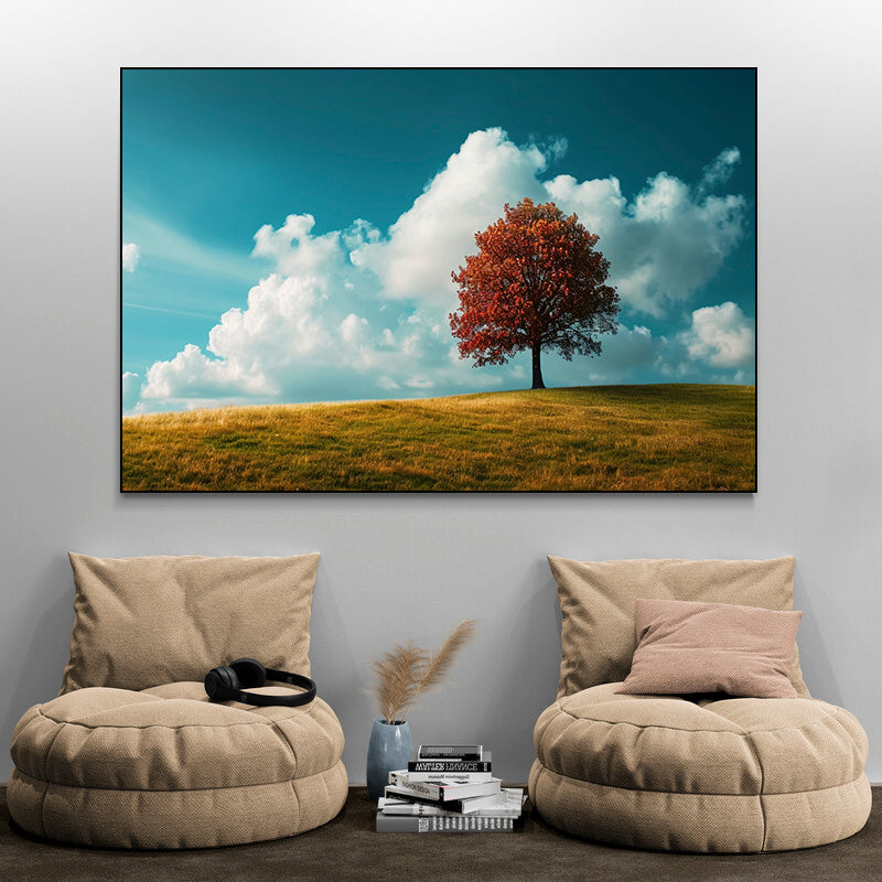 tableau paysage arbre