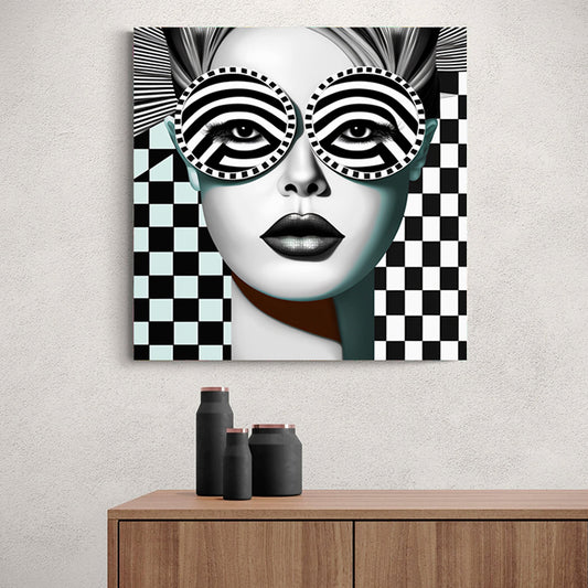 tableau pop art blanc