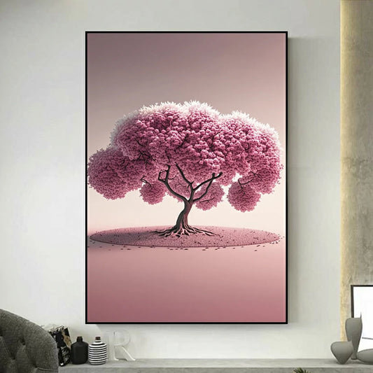 tableau arbre de vie rose