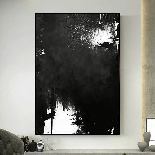 tableau art abstrait noir