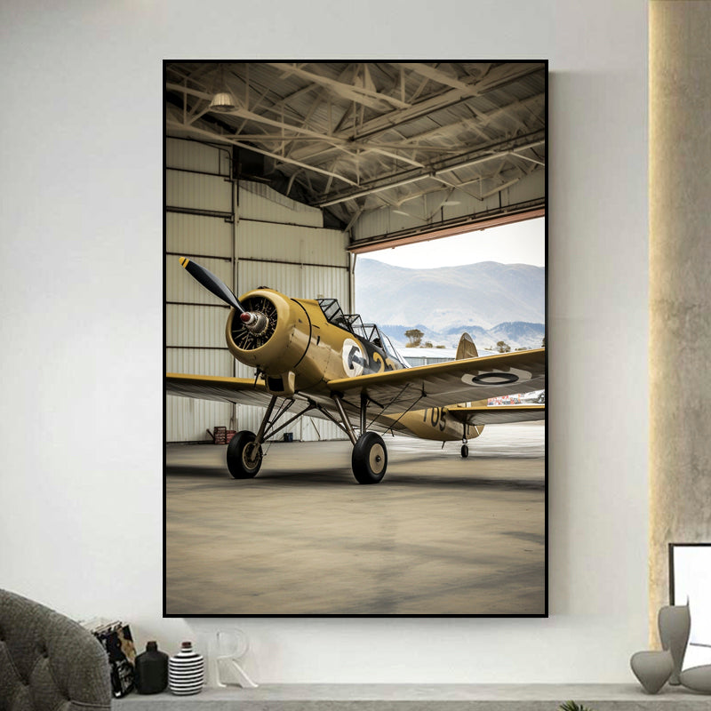 tableau avion vintage