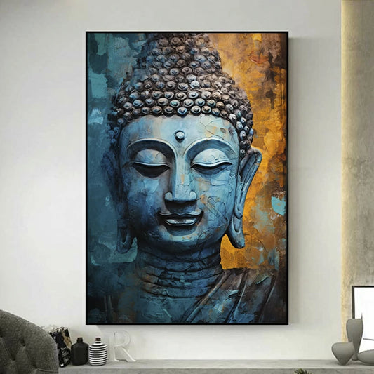 tableau bouddha turquoise