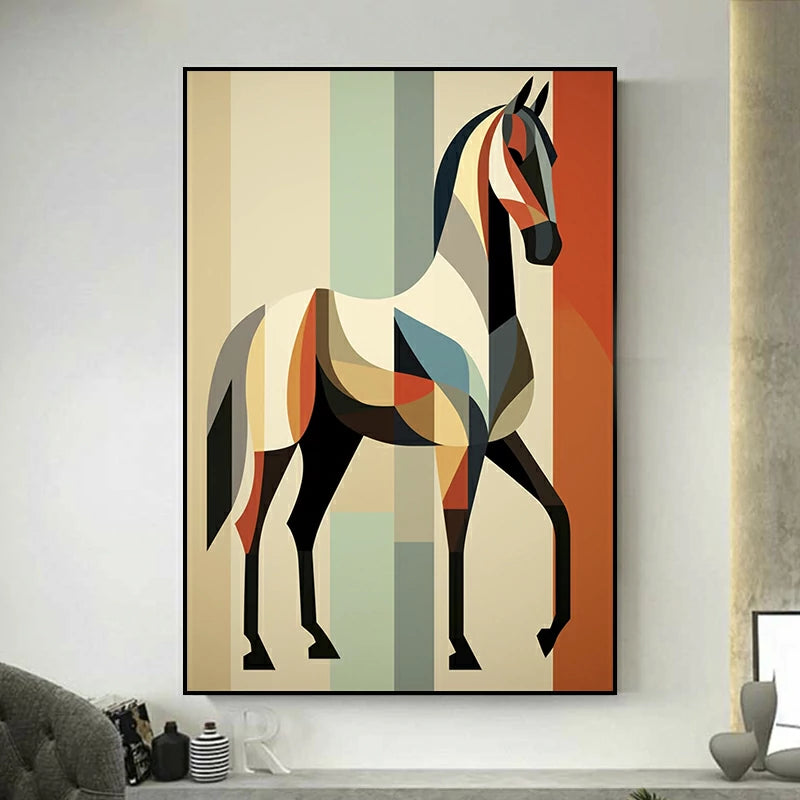 tableau cheval moderne