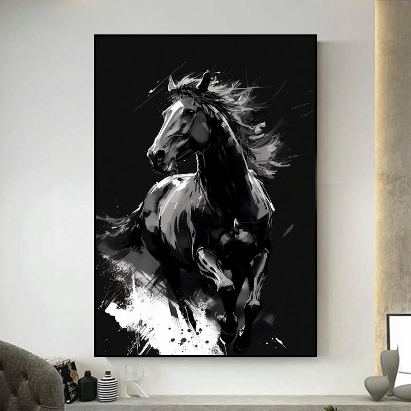 Tableau Cheval Noir