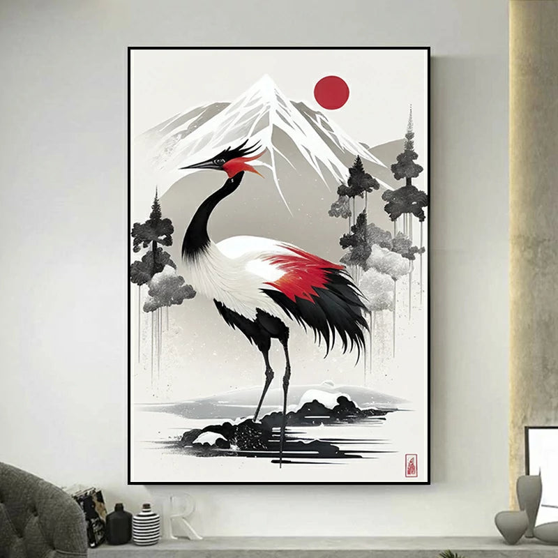 tableau grue japonaise