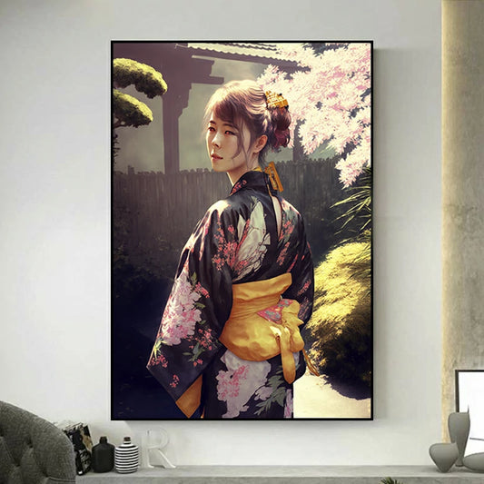 tableau kimono japonais