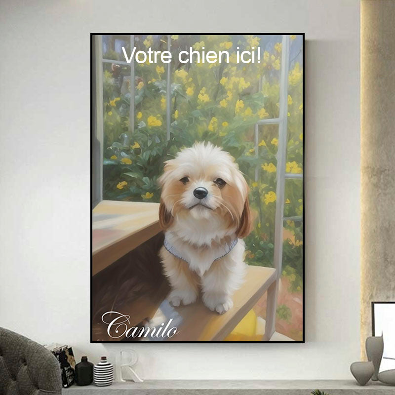 Tableau personnalisé chien art