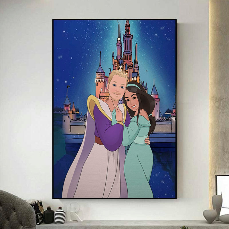 Personalized Disney Couple Painting